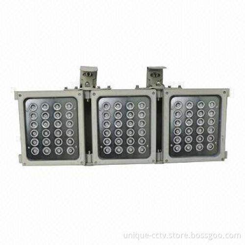 IR Illuminator with 72pcs 2W Dot-matrix IR LED, Low Light Decay and Long Service Lifespan